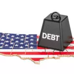 How was it in 2021/2022 when the national debt increased?